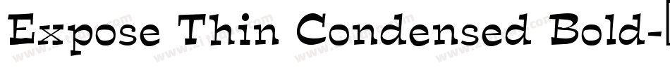 Expose Thin Condensed Bold字体转换